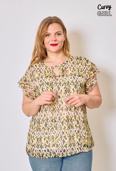 Immagine di PLUS SIZE  CHIFFON WITH GOLD THREAD TOP